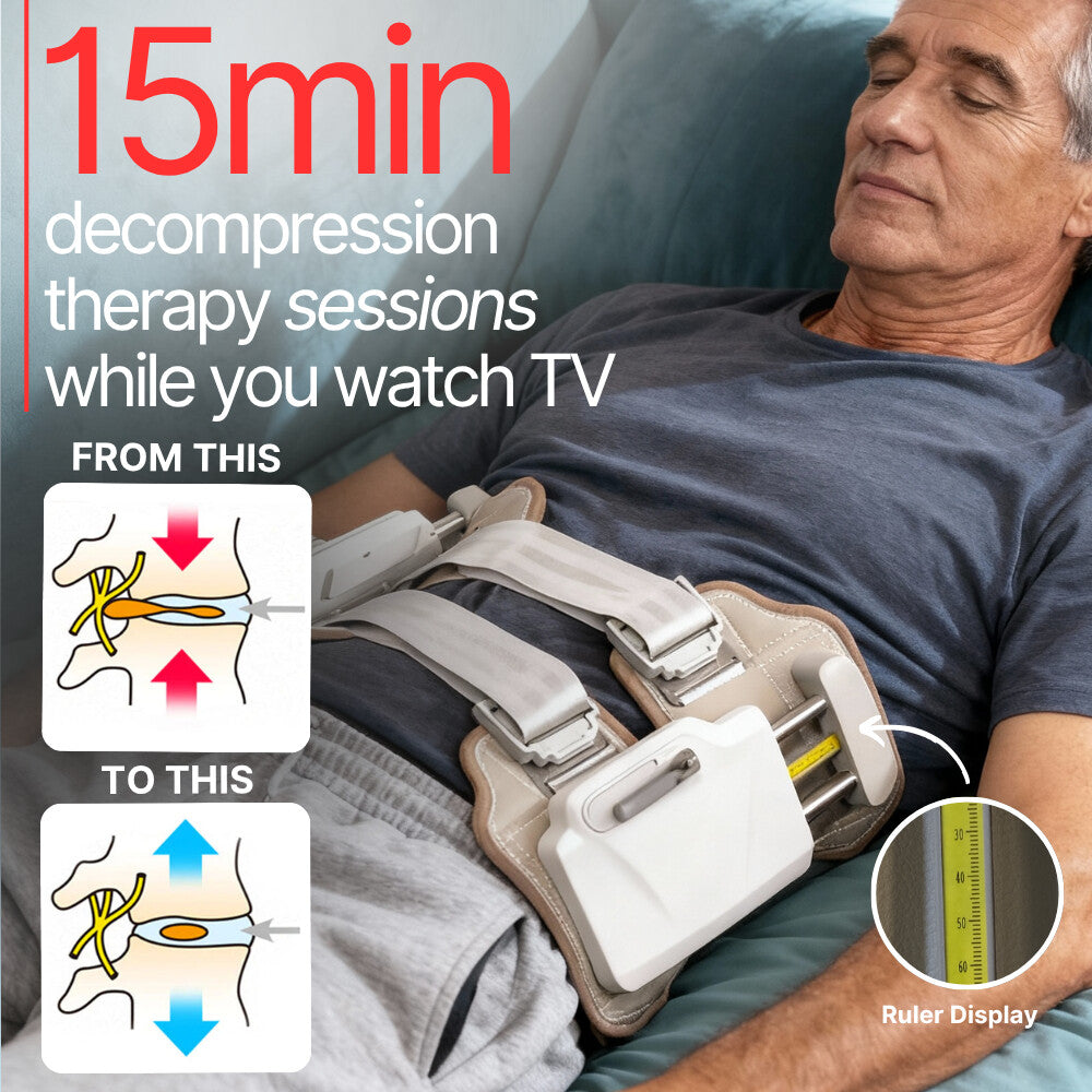 15-minute decompression therapy sessions while you watch TV