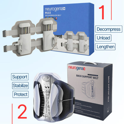 The loop: MAX decompresses, unloads and lengthens; the support belt supports, stabilizes and protects